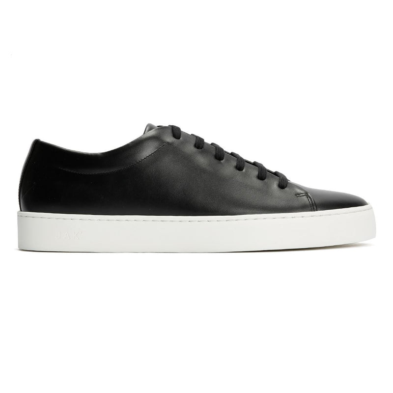 JAK Royal Leather Men's Black Sneakers