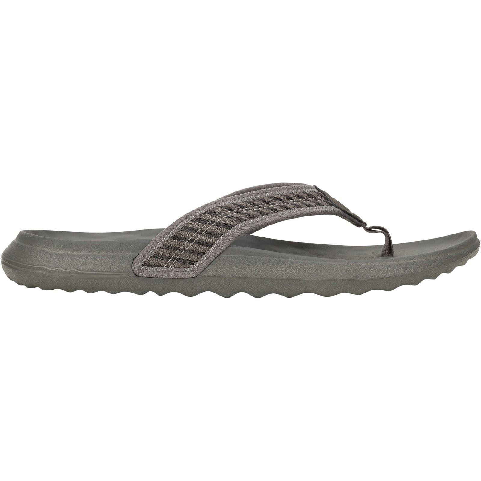 HEYDUDE Myers Flip Nu Prep Cotton Blend Men's Black/Granite Grey Flip Flops