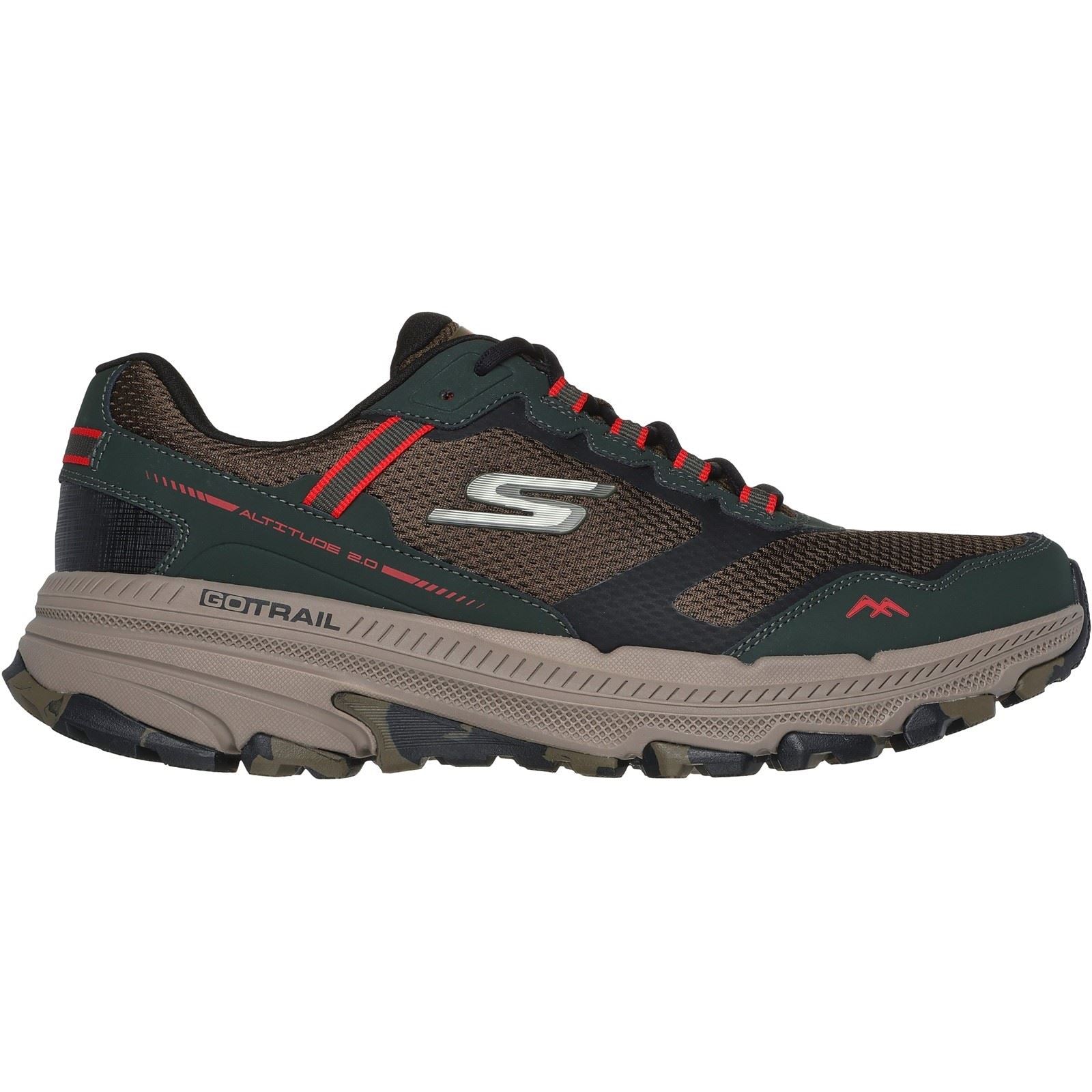 Skechers Performance GO RUN Trail Altitude 2.0 Marble Rock 3 Leather Men's Olive/Black Sneakers