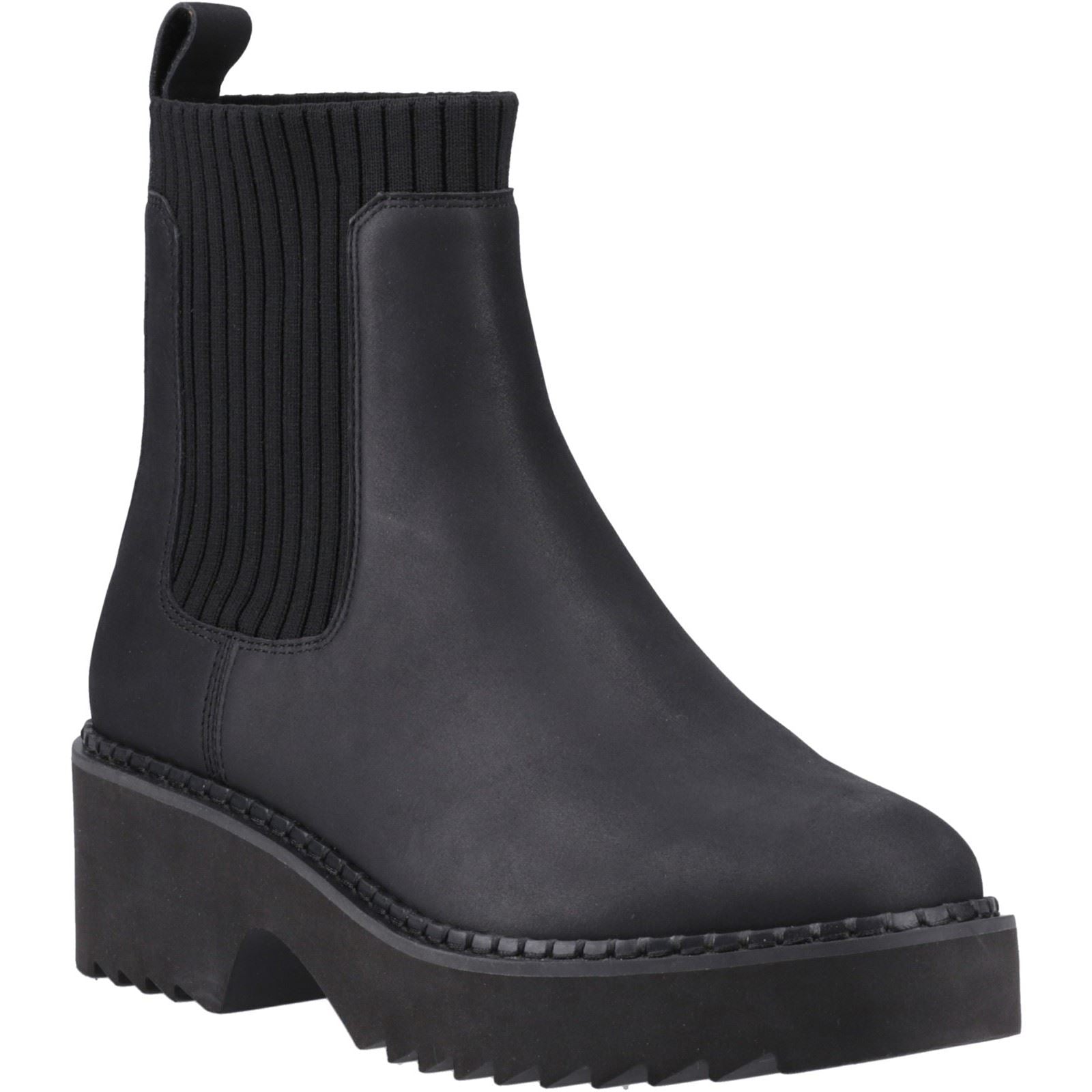 TOMS Millie Leather Women's Black Heeled Ankle Boots