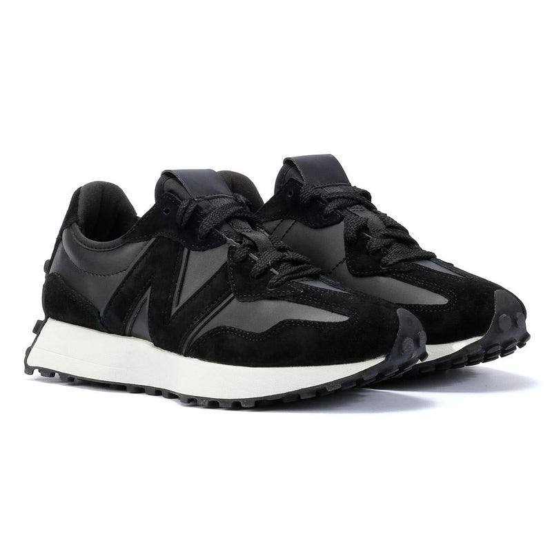 New Balance 327 Suede/Leather Black Sneakers