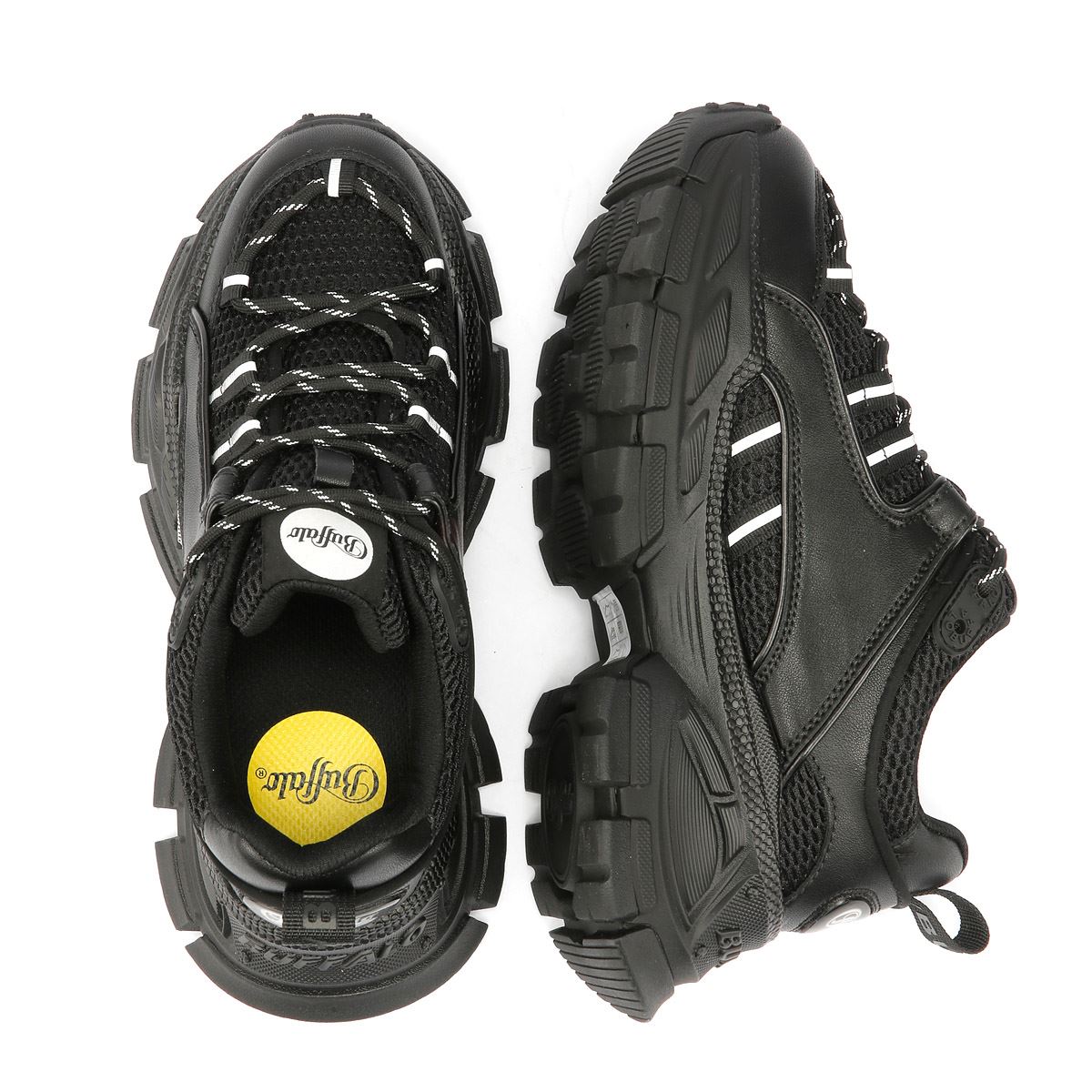 Buffalo Saturn Lace Women's Black Sneakers