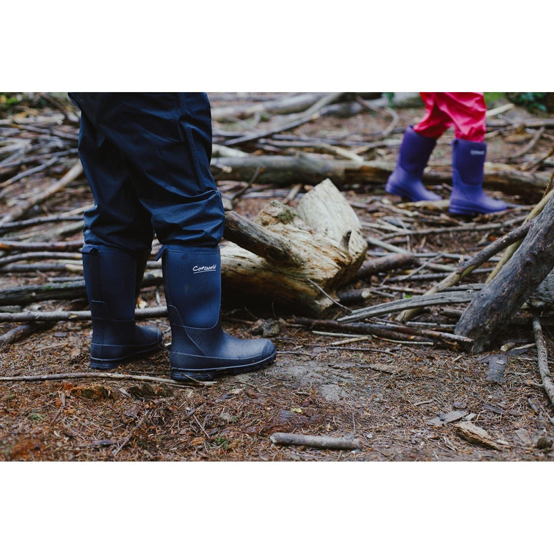 Cotswold Hilly Synthetic Navy Wellington Boots