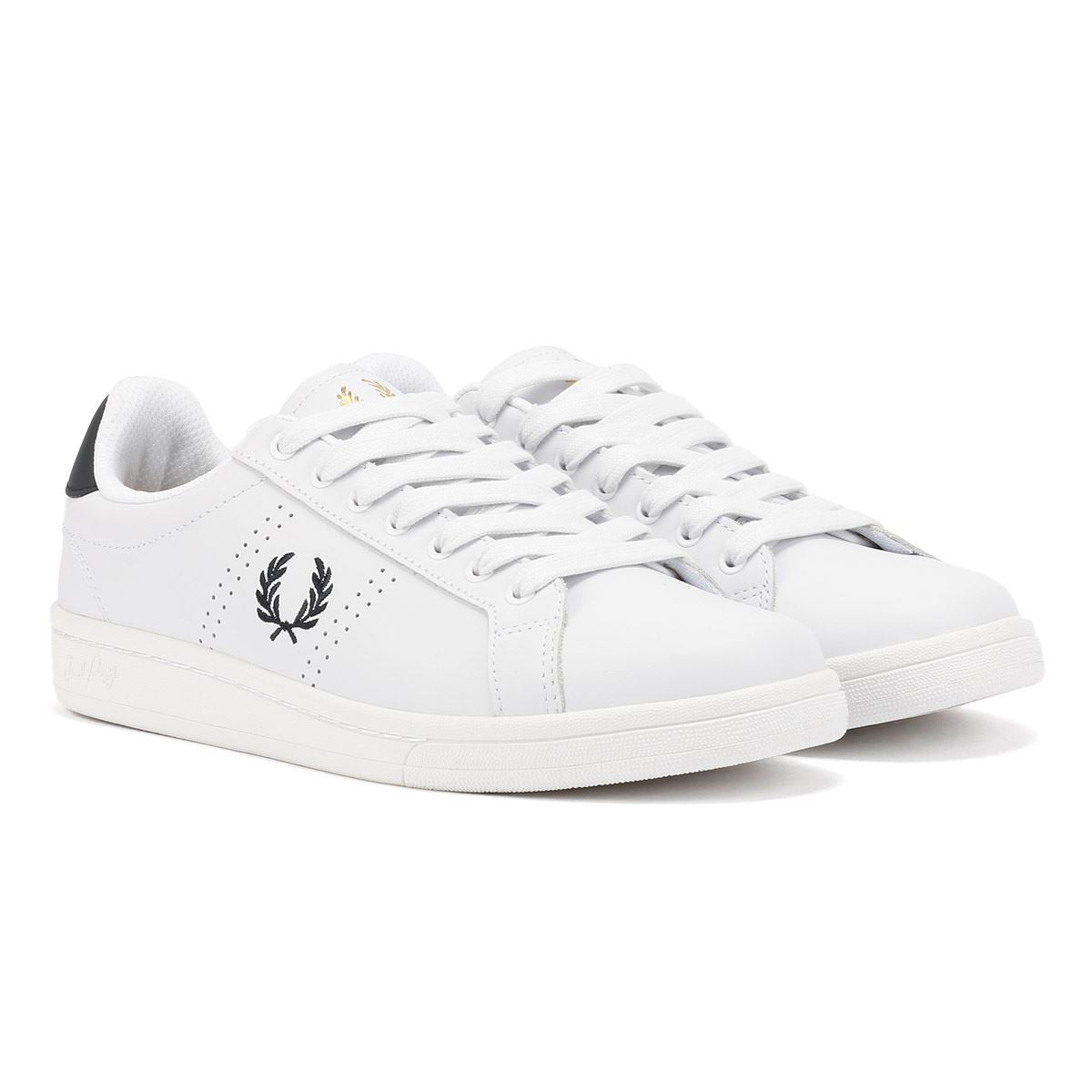 Fred Perry Cupsole Leather Men's White/Navy Sneakers
