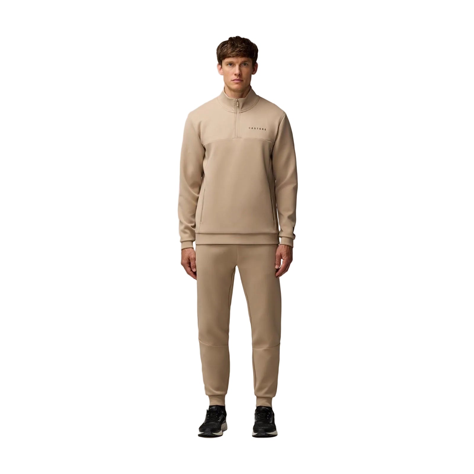 Castore Scuba 1/4 Zip Polyester Men's Brown Sweatshirt