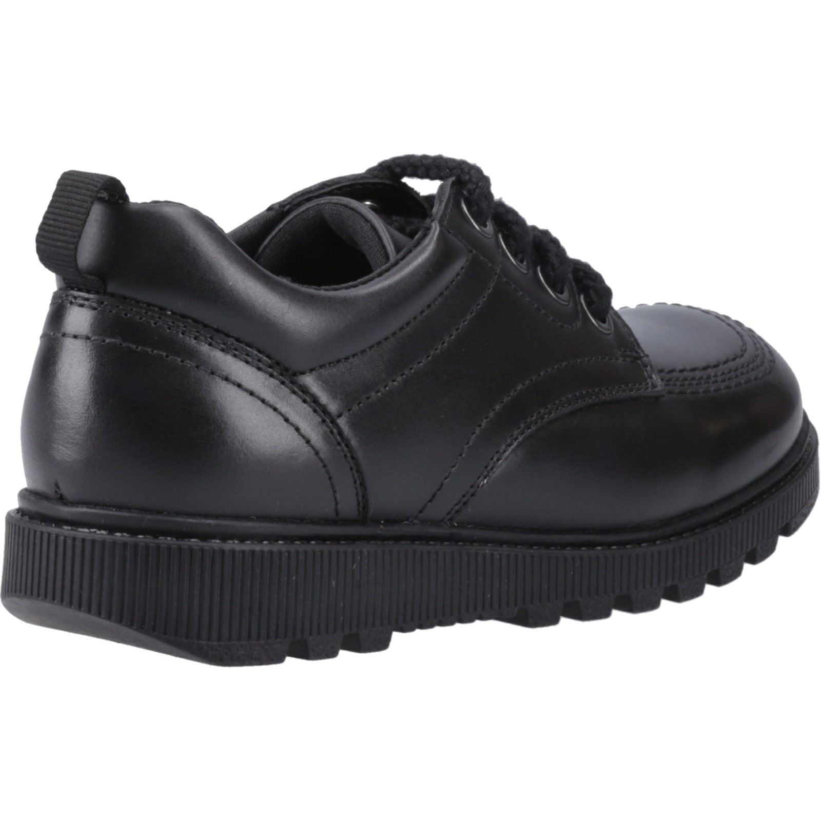 Hush Puppies Keeley Leather Girls's Black Lace-Up Shoes