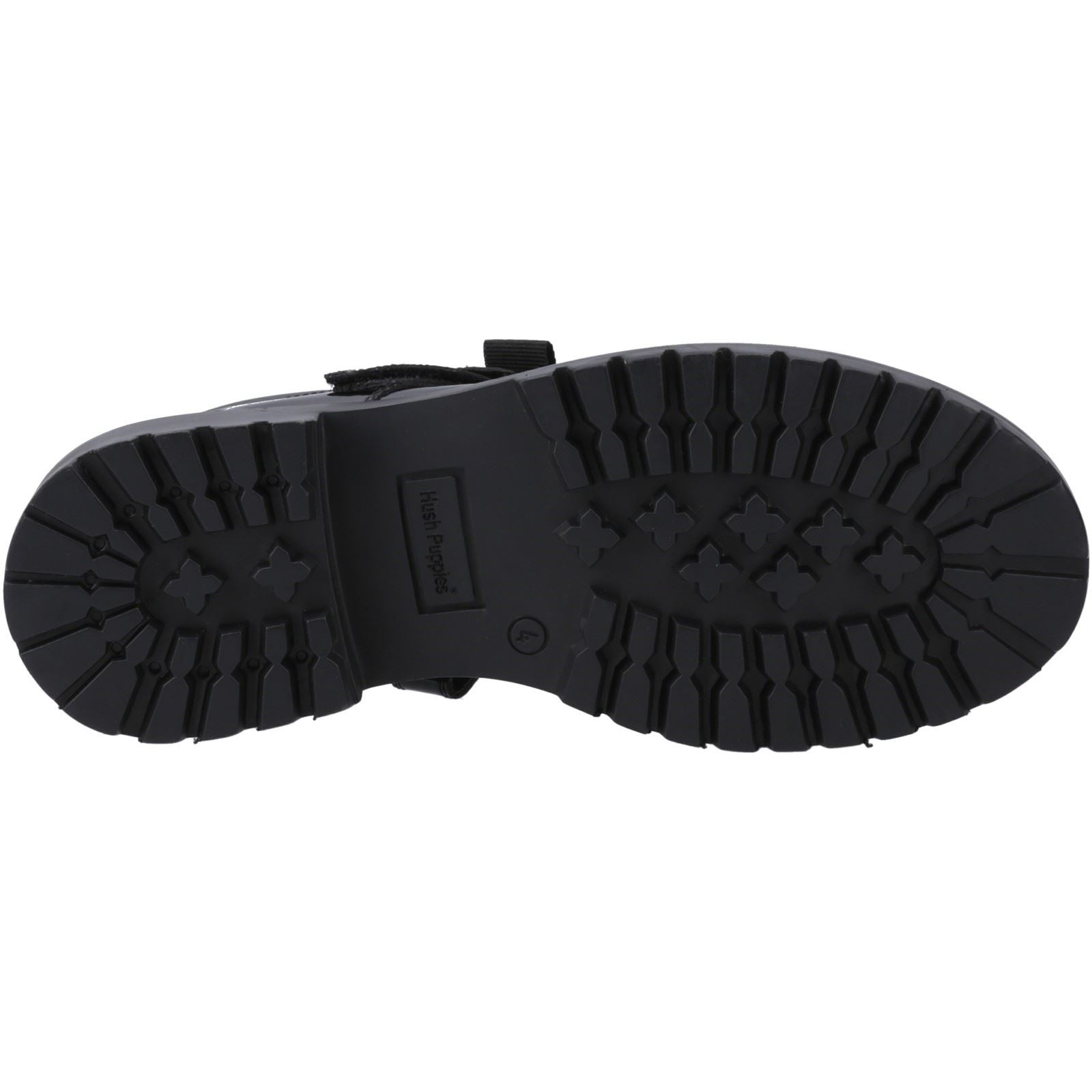 Hush Puppies Astrid Bow Leather Girls's Black Shoes