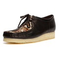 Clarks Originals Wallabee Cow Print Leather Men's Brown Shoes