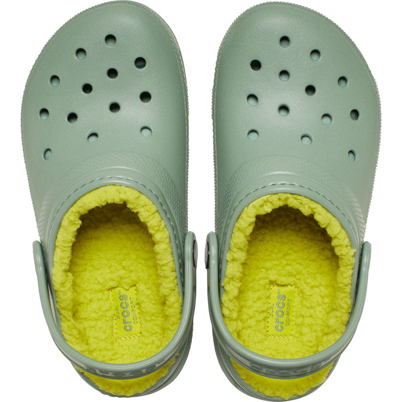 Crocs Classic Lined Thermoplastic Kid's Moss Clogs