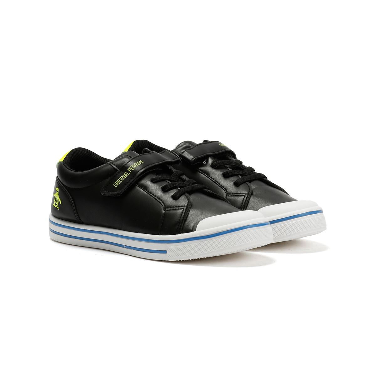 Penguin Junior Rainbow Black/Safety Yellow Sneakers