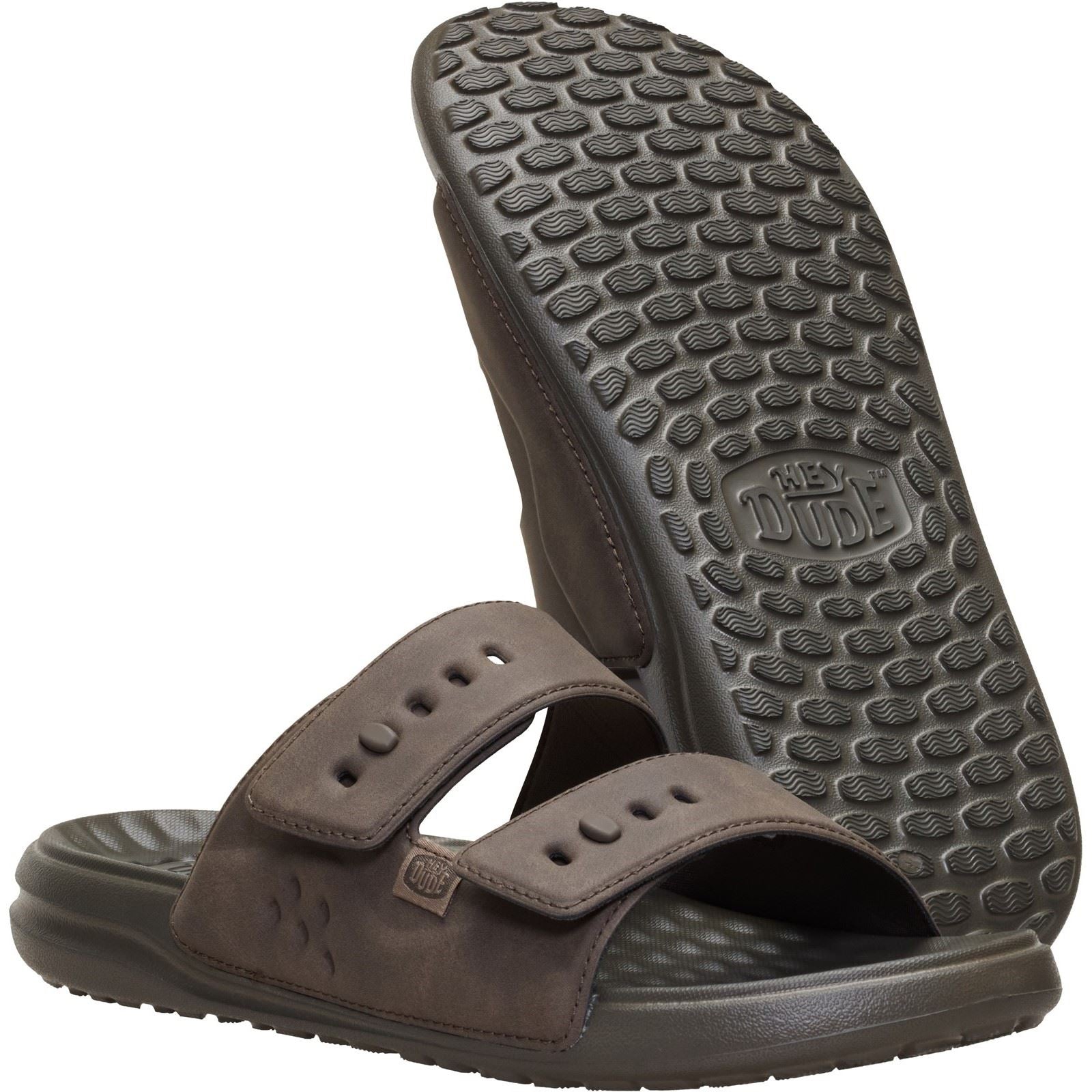 HEYDUDE Wave 2 Strap Polyurethane Men's Major Brown Sandals