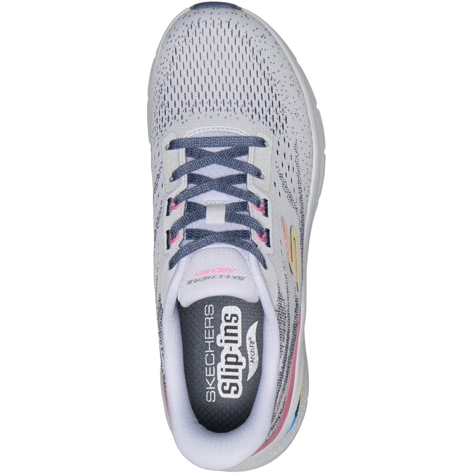 Skechers Arch Fit 3.0 Textile Women's White Mesh/Multi Trim Sneakers