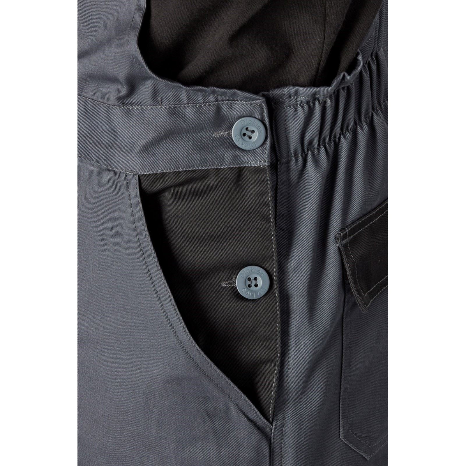 Dickies Everyday Bib and Brace Polyester Men's Grey Work Overall