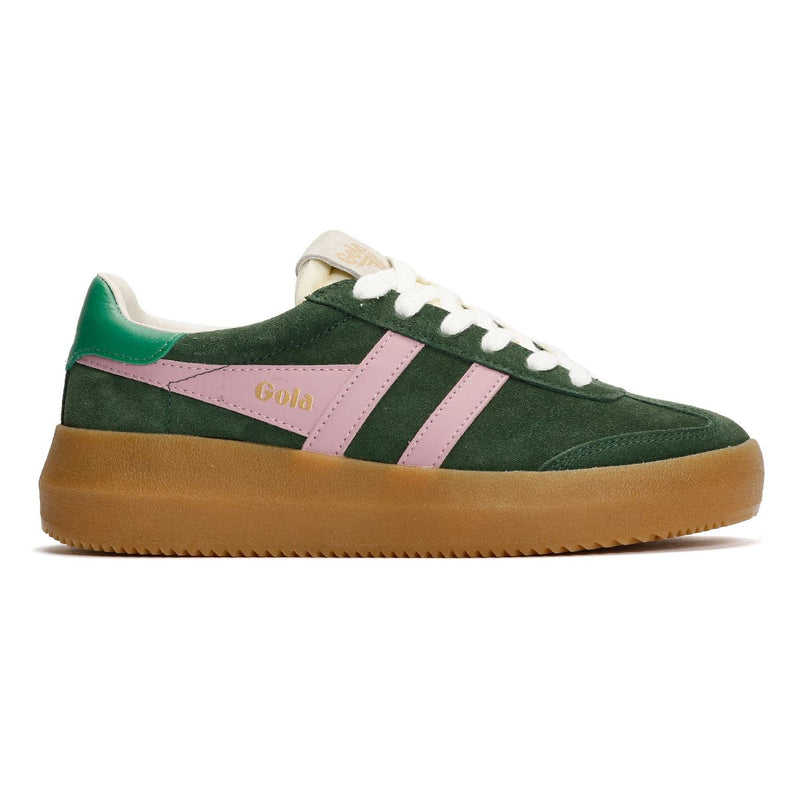 Gola Athena Suede Women's Evergreen/Candy/Jade Sneakers