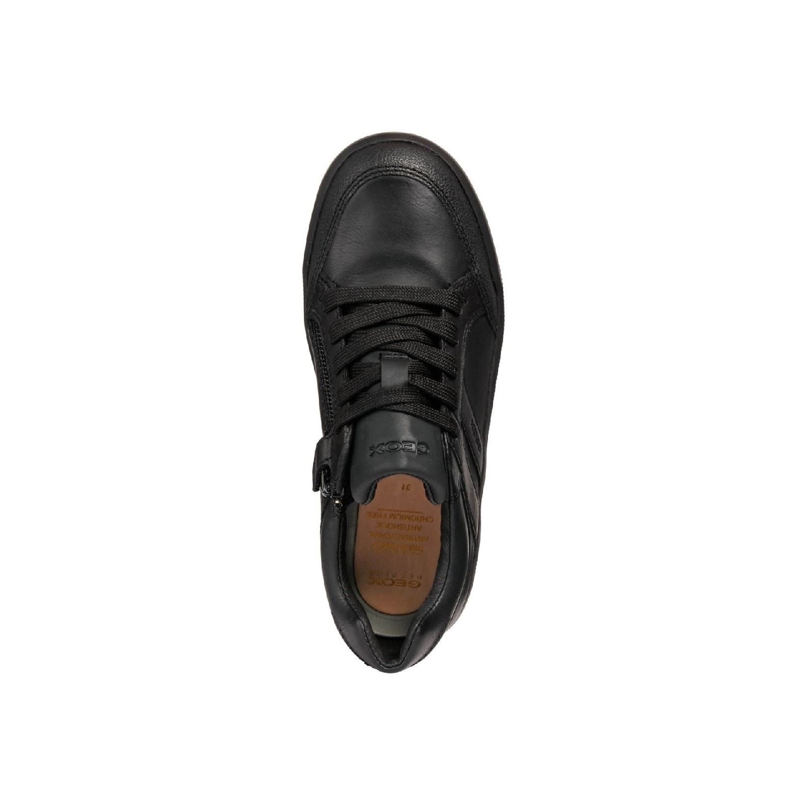 Geox J Arzach B. D Leather Boy's Black Trainers
