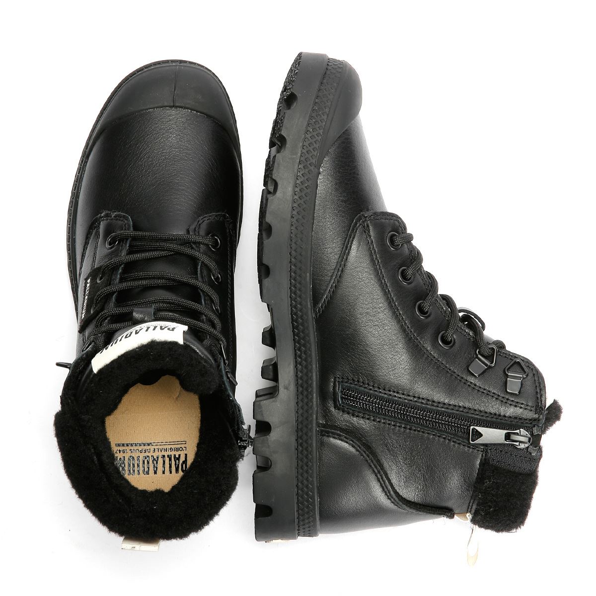 Palladium Pampa HI Snow Warm Leather Women's Black Boots