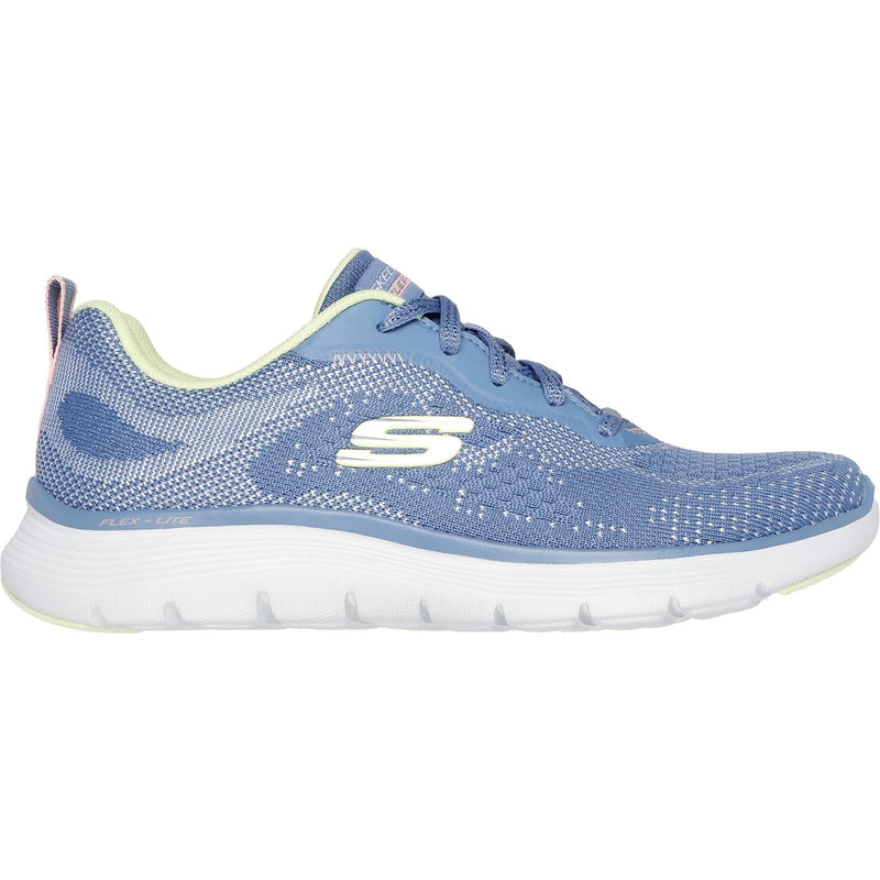 Skechers Flex Appeal 5.0 Cruising Thru Textile Women's Blue/Lime Sneakers