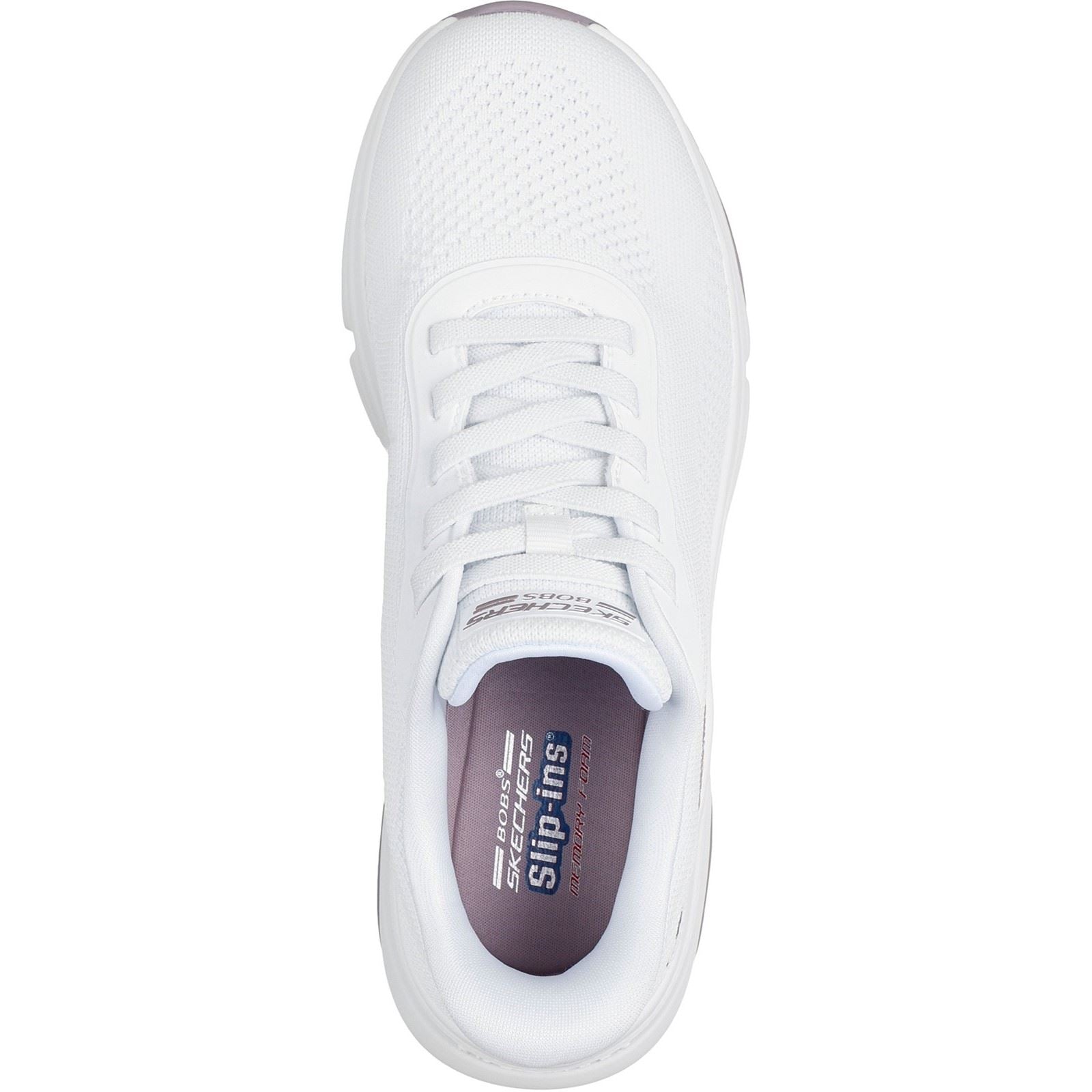 Skechers BOBS Sparrow Flex Too You Textile Women's White Sneakers