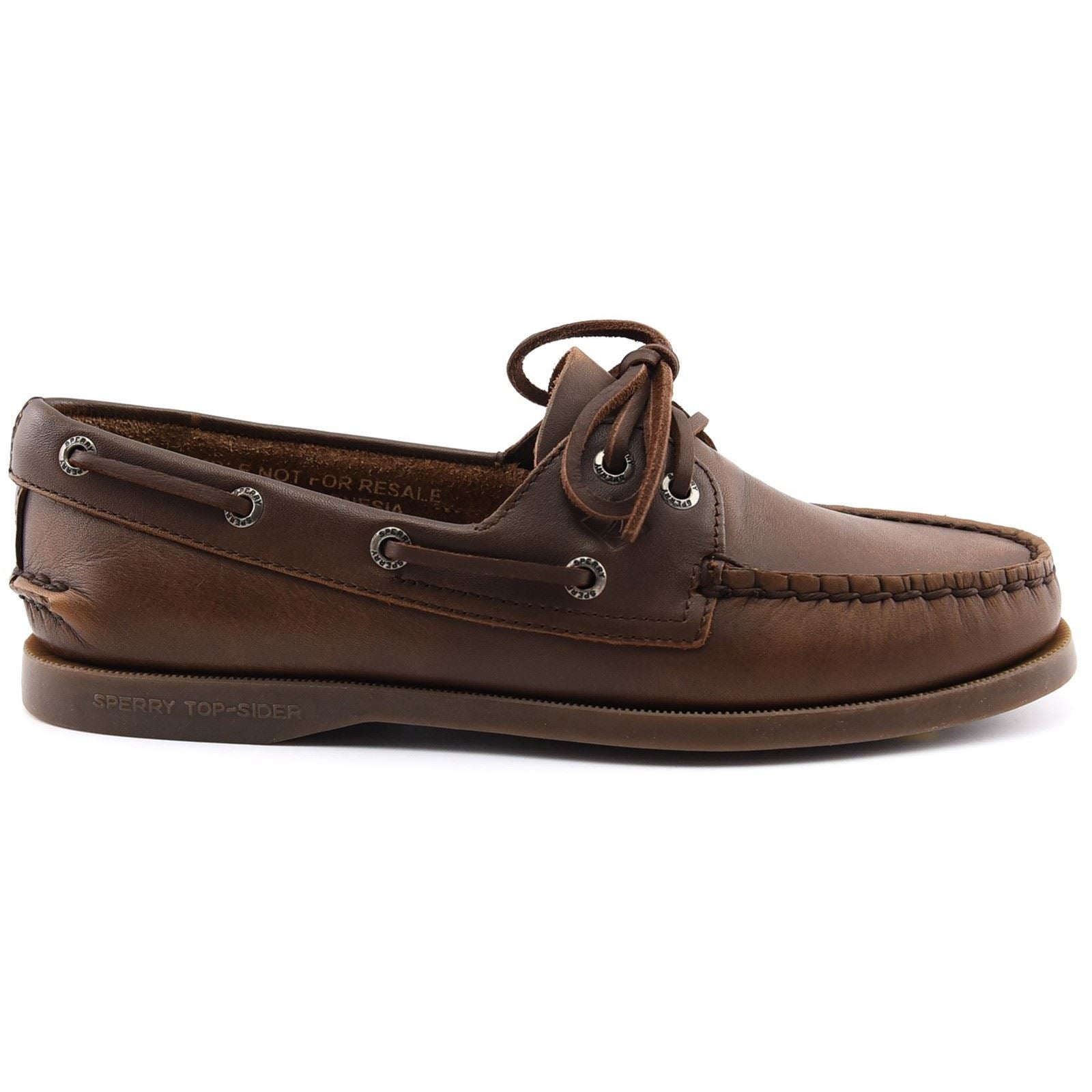 Sperry Authentic 2 Eye Leather Women's Medium Brown Boat Shoes