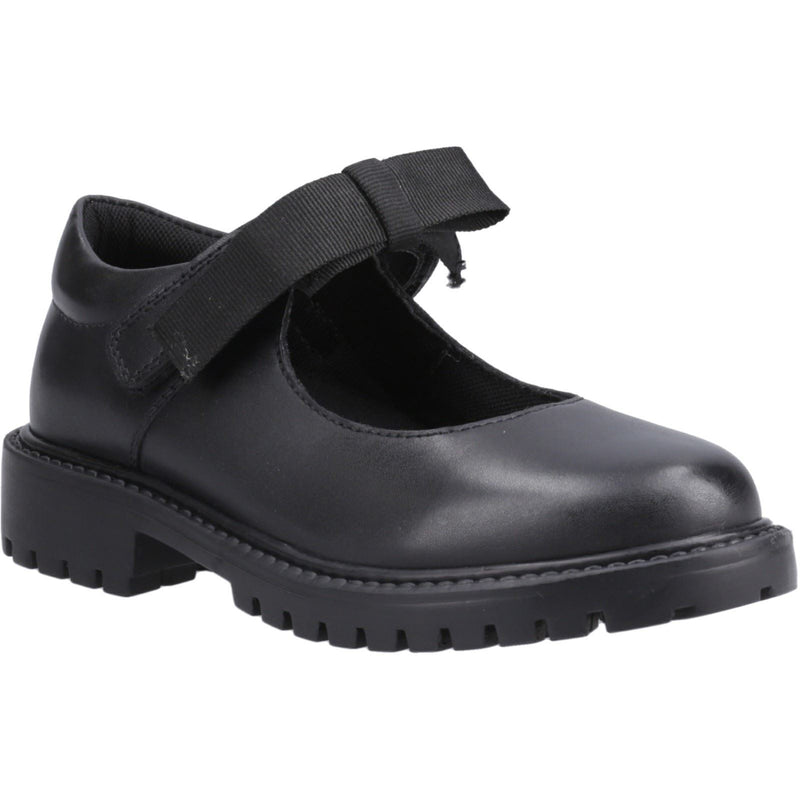 Hush Puppies Astrid Bow Leather Girls's Black Shoes