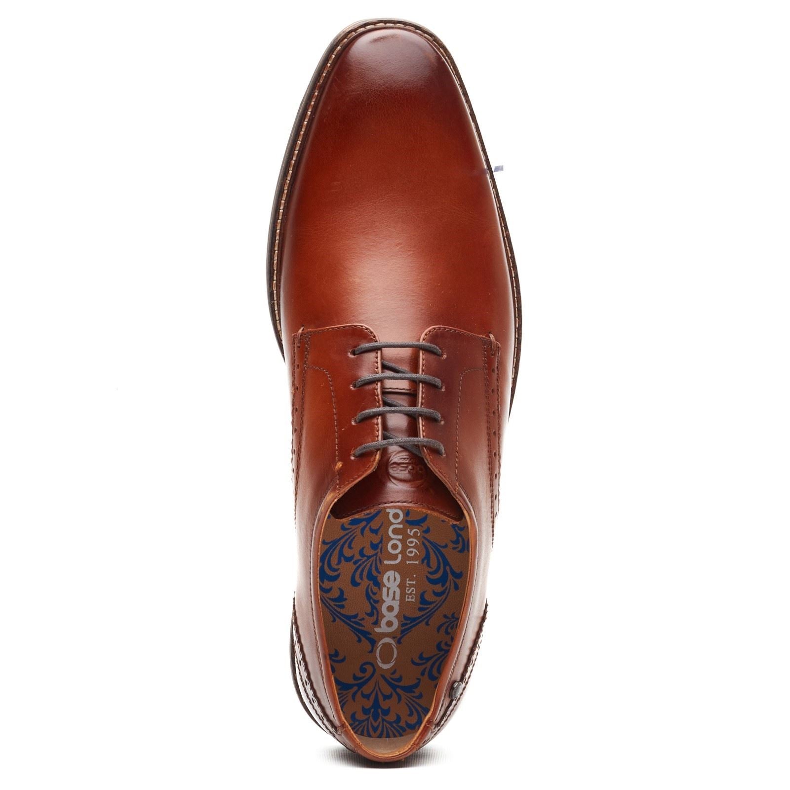 Base London Eton Lace Up Leather Men's Burnt Tan Lace-Up Shoes
