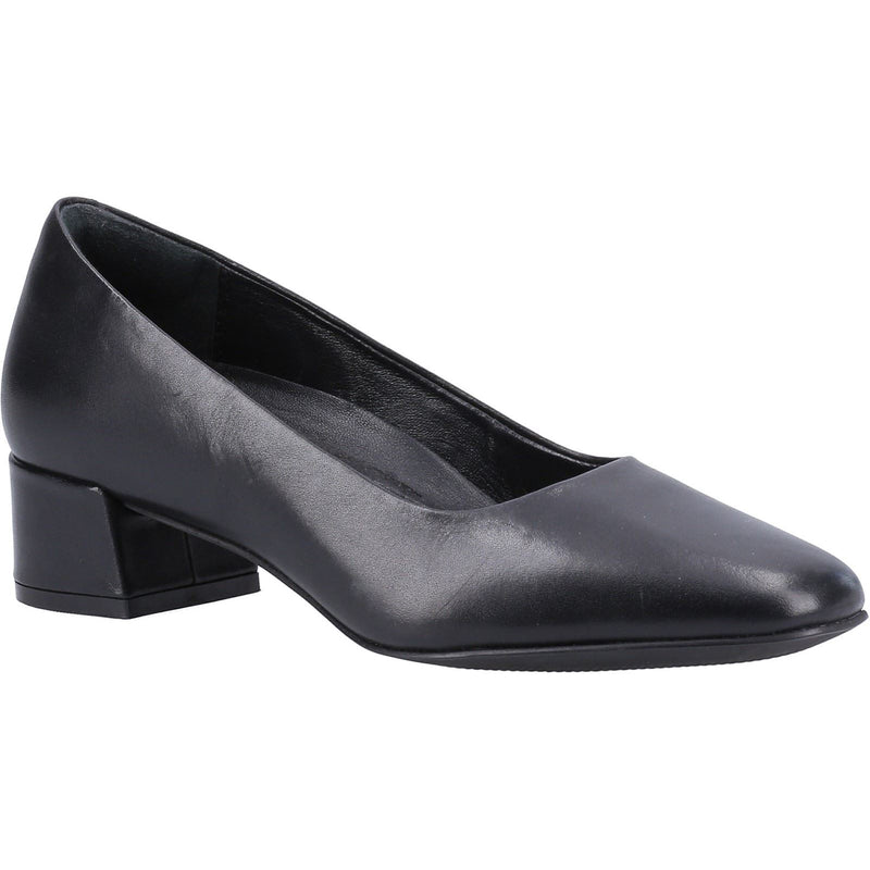 Hush Puppies Alina Court Shoe Leather Women's Black Heels