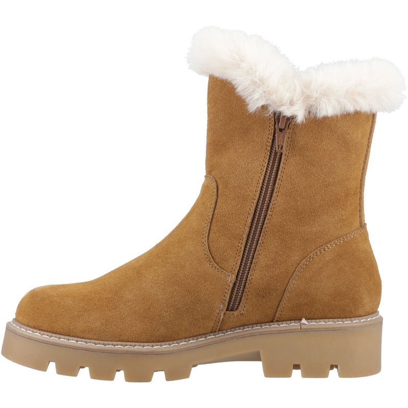 Hush Puppies Ambre Suede Women's Tan Winter Mid Calf Boots