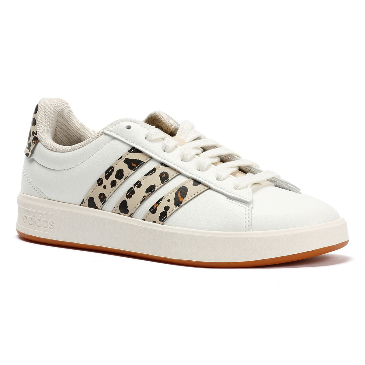 Adidas Grand Court 3.0 Women's Cream/Leopard Sneakers