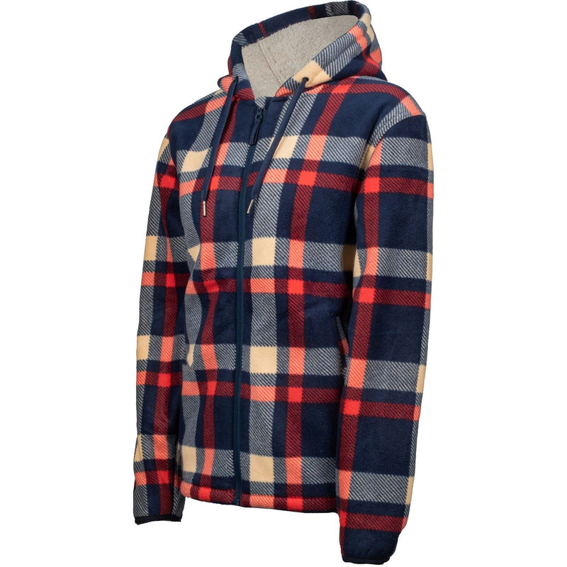 Hard Yakka Check Zoodie Synthetic Women's Blue Hooded Sweatshirt