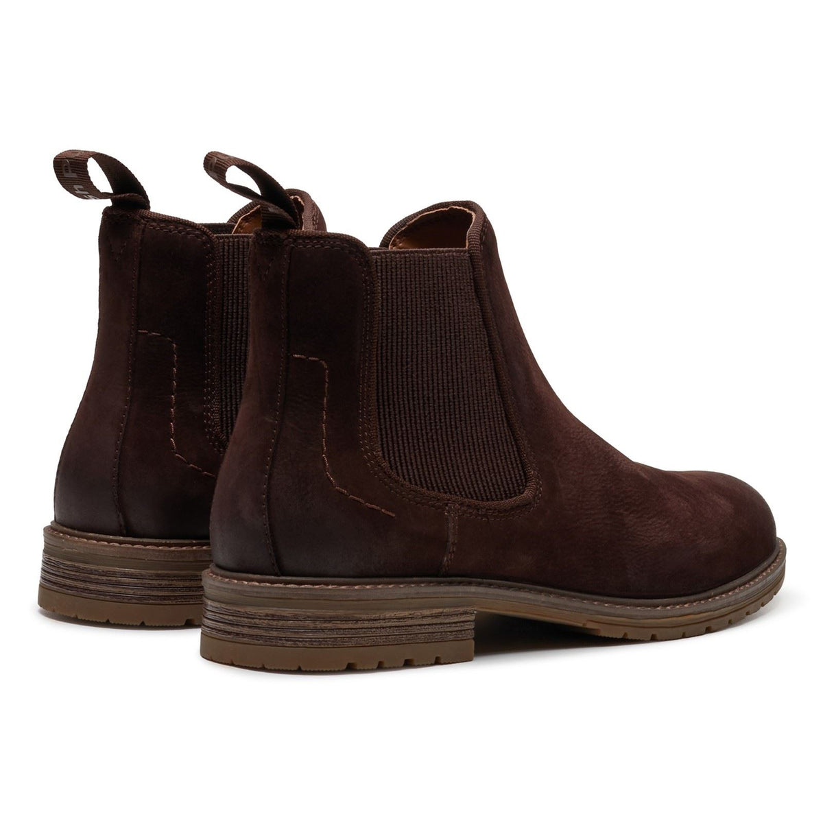 Hush Puppies Russell Leather Men's Dark Brown Ankle Boots
