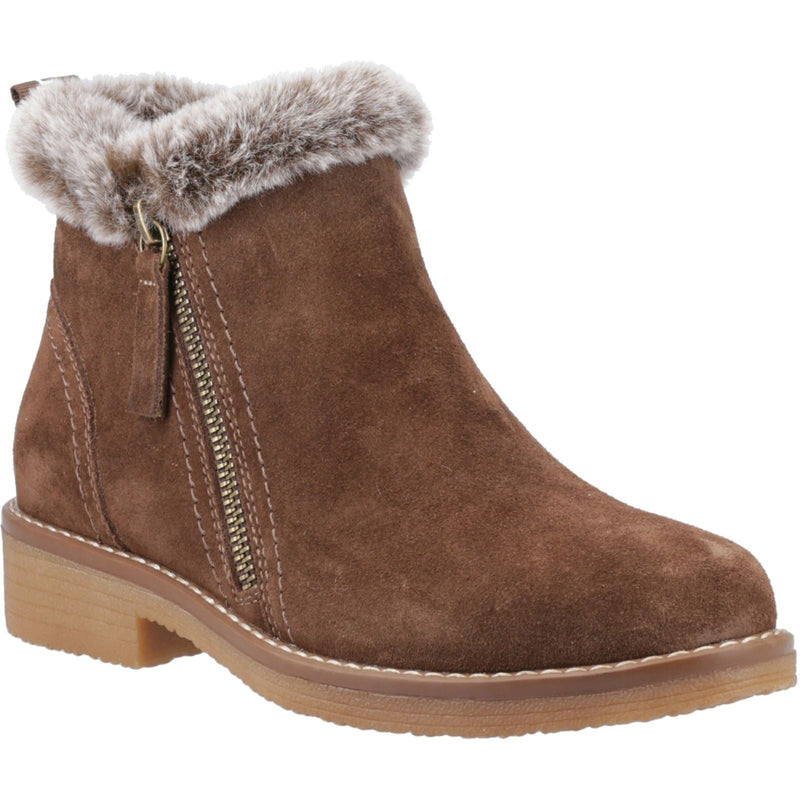 Hush Puppies Marnie Suede Women's Chocolate Winter Ankle Boots