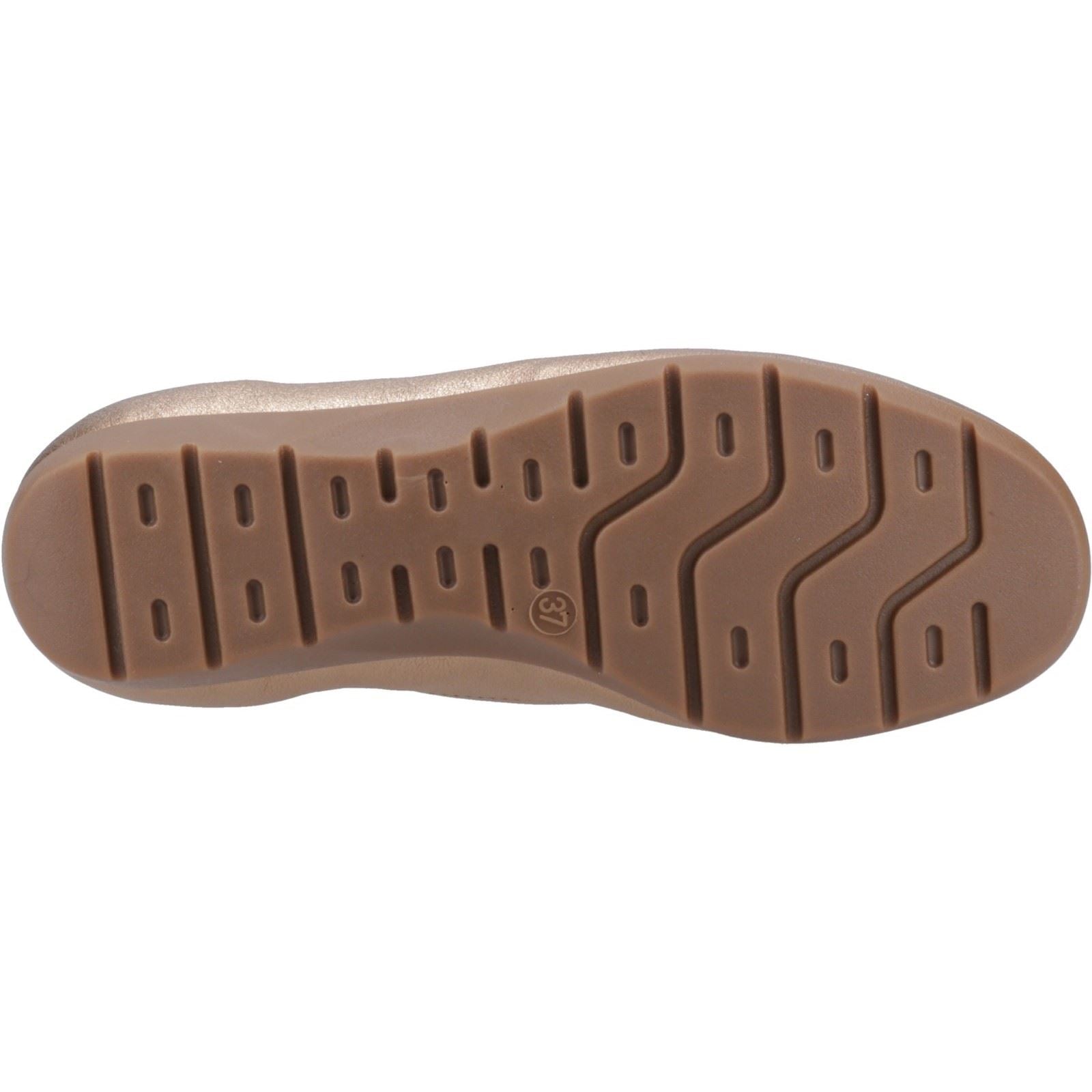 Hush Puppies Skylar Leather Women's Gold Flats