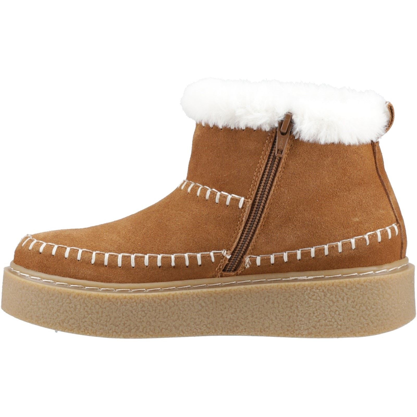Hush Puppies Brielle Suede Women's Tan Winter Ankle Boots