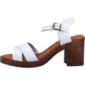 Hush Puppies Georgia Leather Women's White Sandals