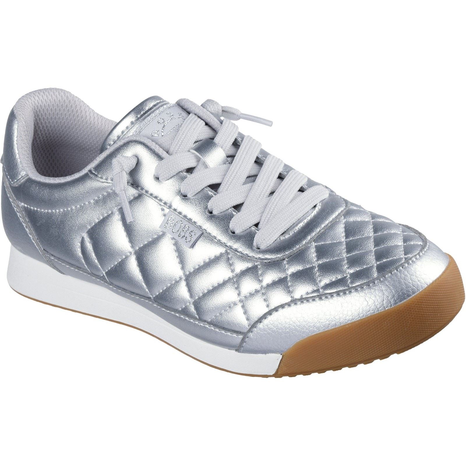 Skechers BOBS Billie Wild Comfort Synthetic Women's Silver Sneakers
