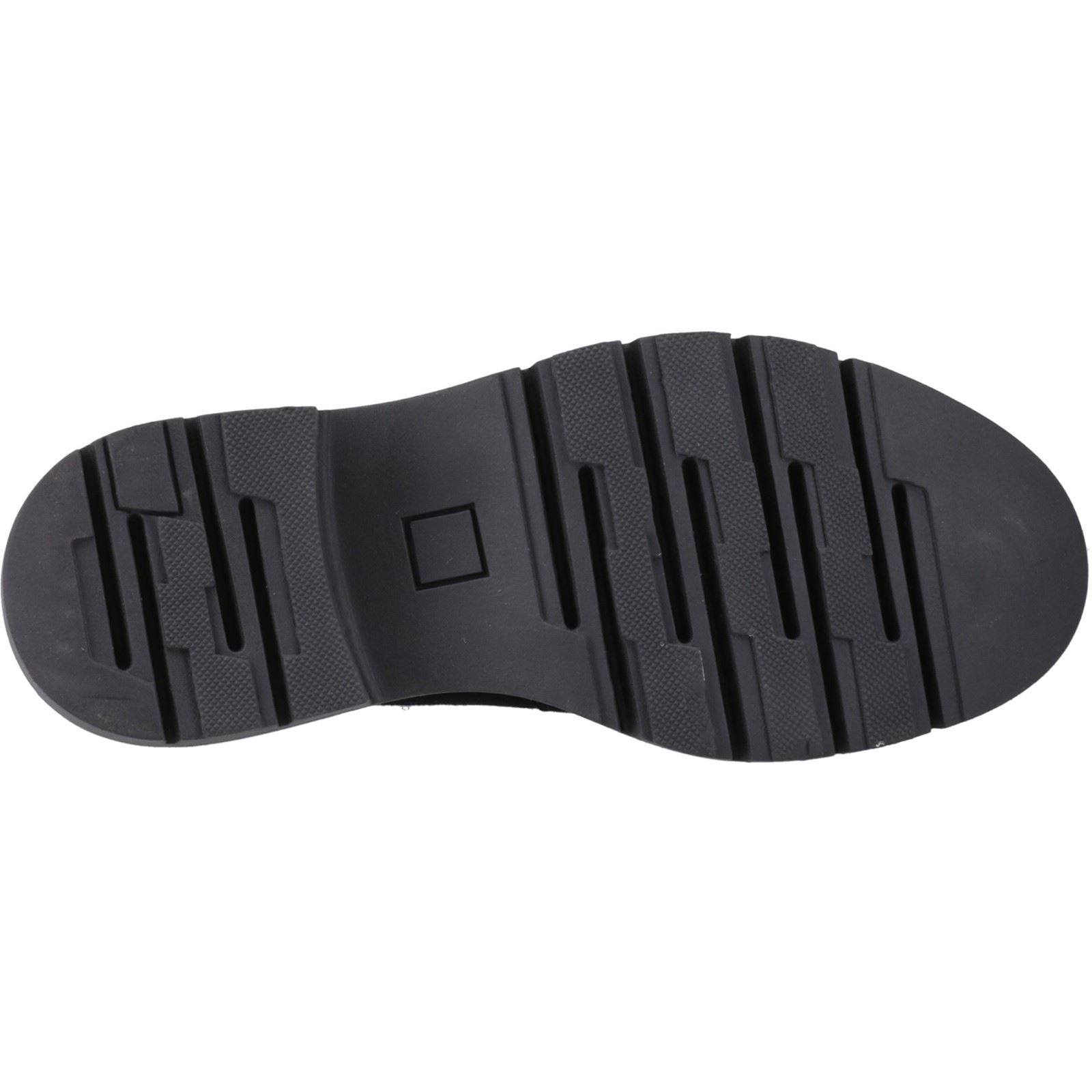 Hush Puppies Nella T-Bar Suede Women's Black Shoes