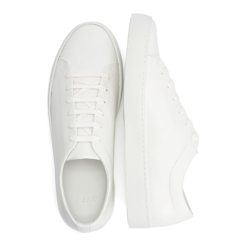 JAK Royal Leather Men's White Sneakers