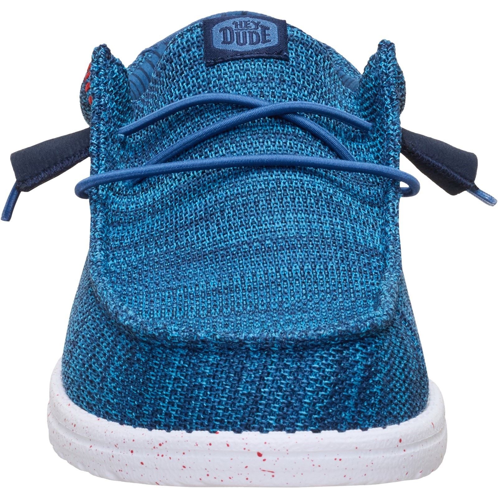 HEYDUDE Wally Stretch Sox Polyester Men's Ensign Blue/Multi Loafers