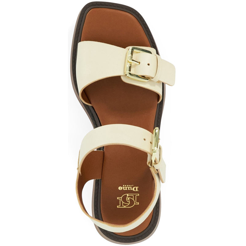 Dune Luno Leather Women's Ecru Sandals