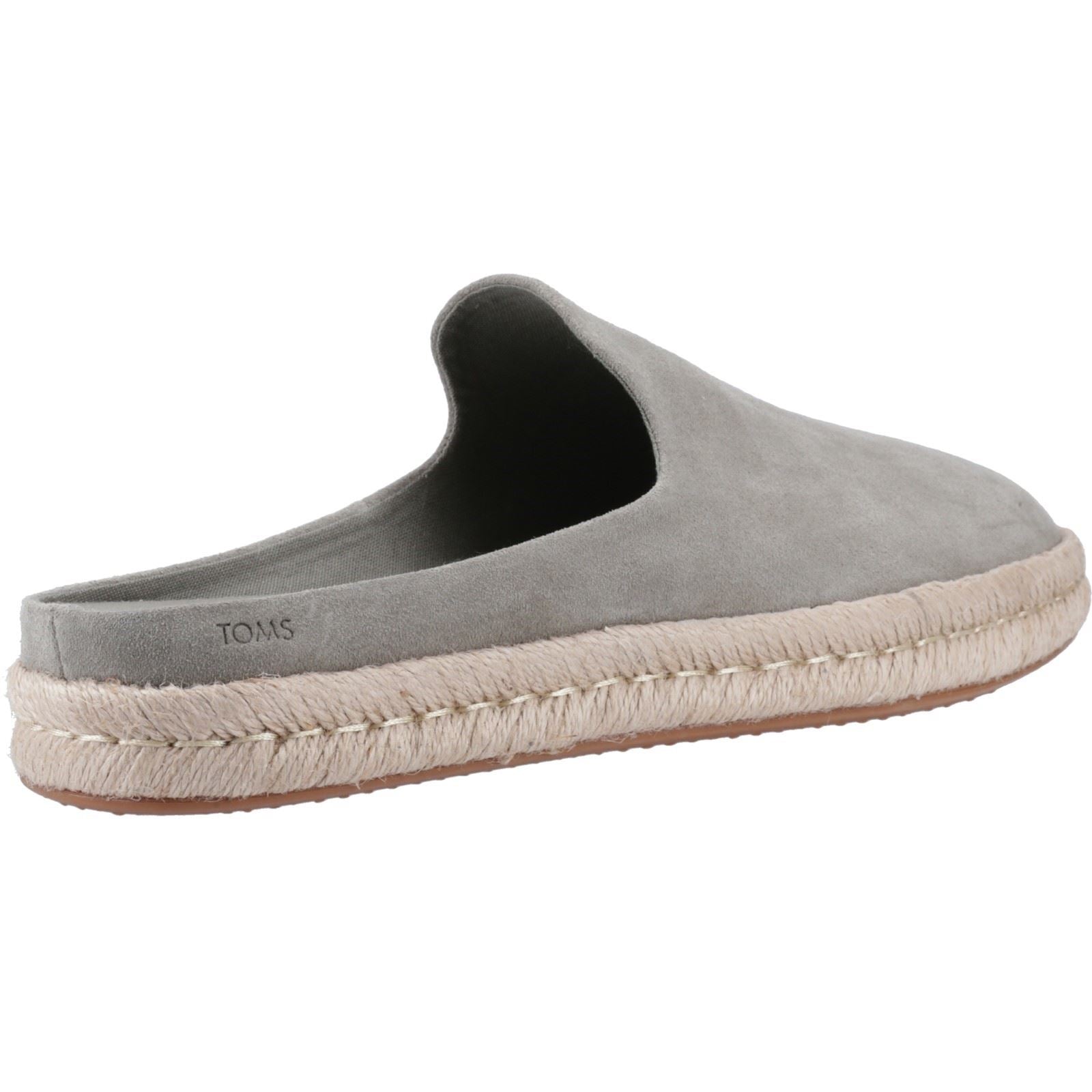 TOMS Santiago Mule Leather Men's Vetiver Grey Slippers