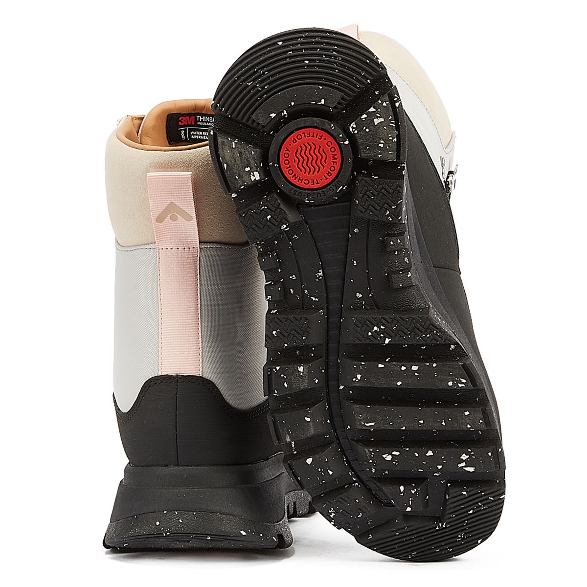 FitFlop Neo-D-Hyker Leather Women's Black/White Boots