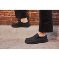 HEYDUDE Wally Canvas 100% Cotton Men's Black Boat Shoes