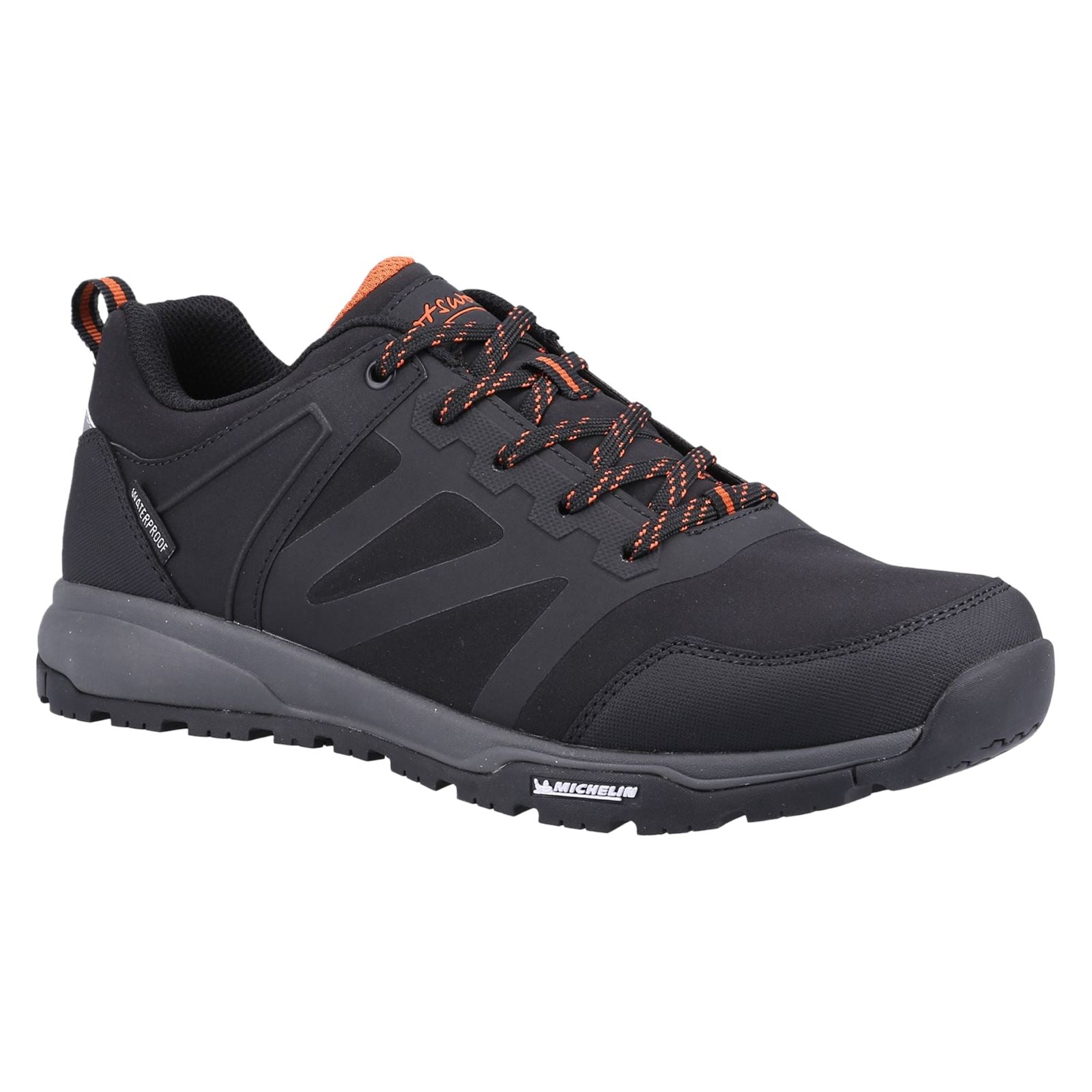 Cotswold Kingham Low Recycled Plastic+Synthetic Pu Men's Black Hiking Boots