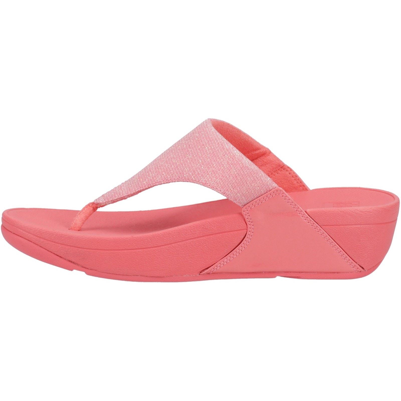 Fitflop Lulu Shimmerlux Polyester Women's Rosy Coral Sandals