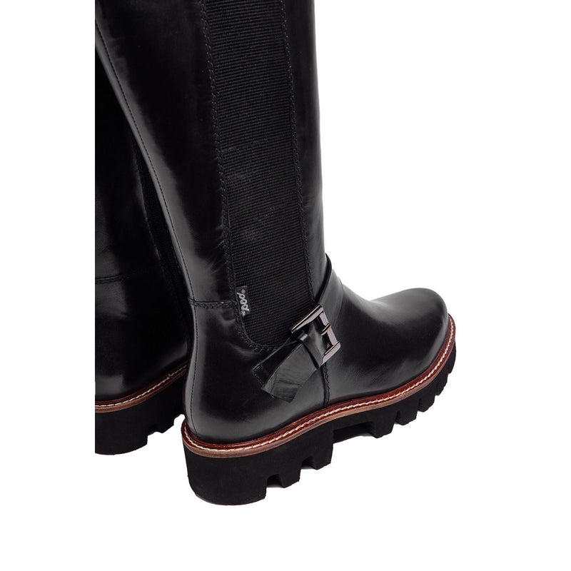 Pod Aleena Leather/Textile Women's Black Boots