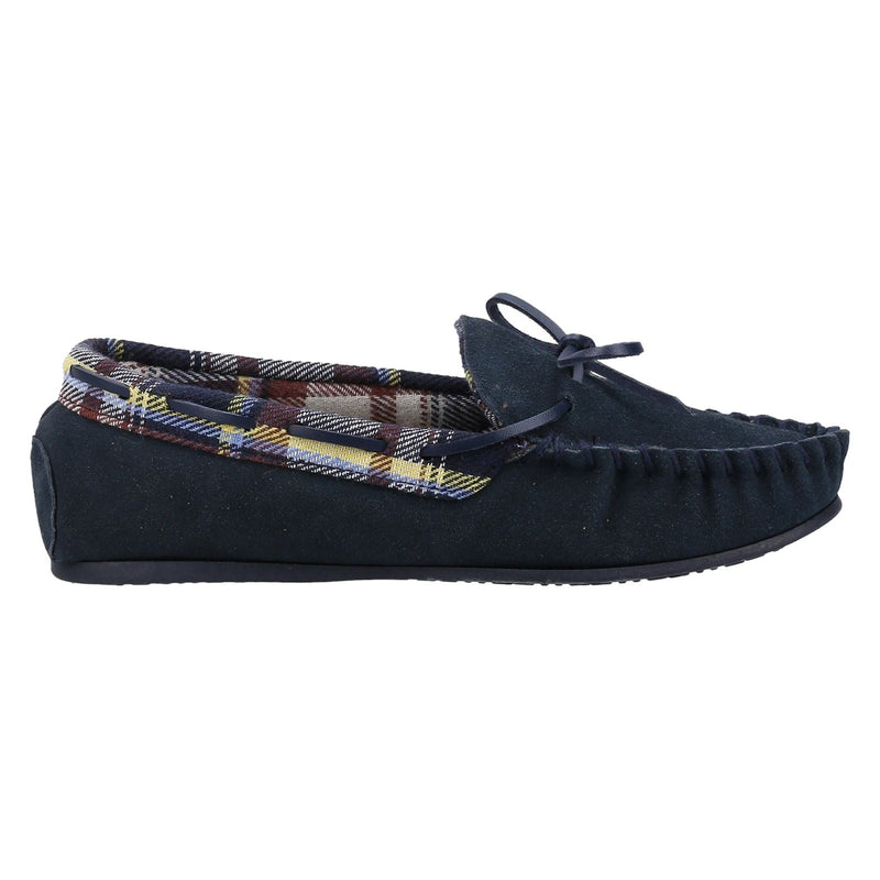 Cotswold Chatsworth Suede Women's Navy Slippers