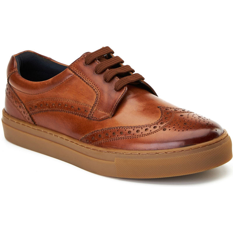 Base London Clapton Leather Men's Burnt Tan Brogues Shoes