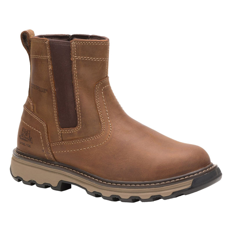 Caterpillar Pelton Leather Dark Beige Safety Boots