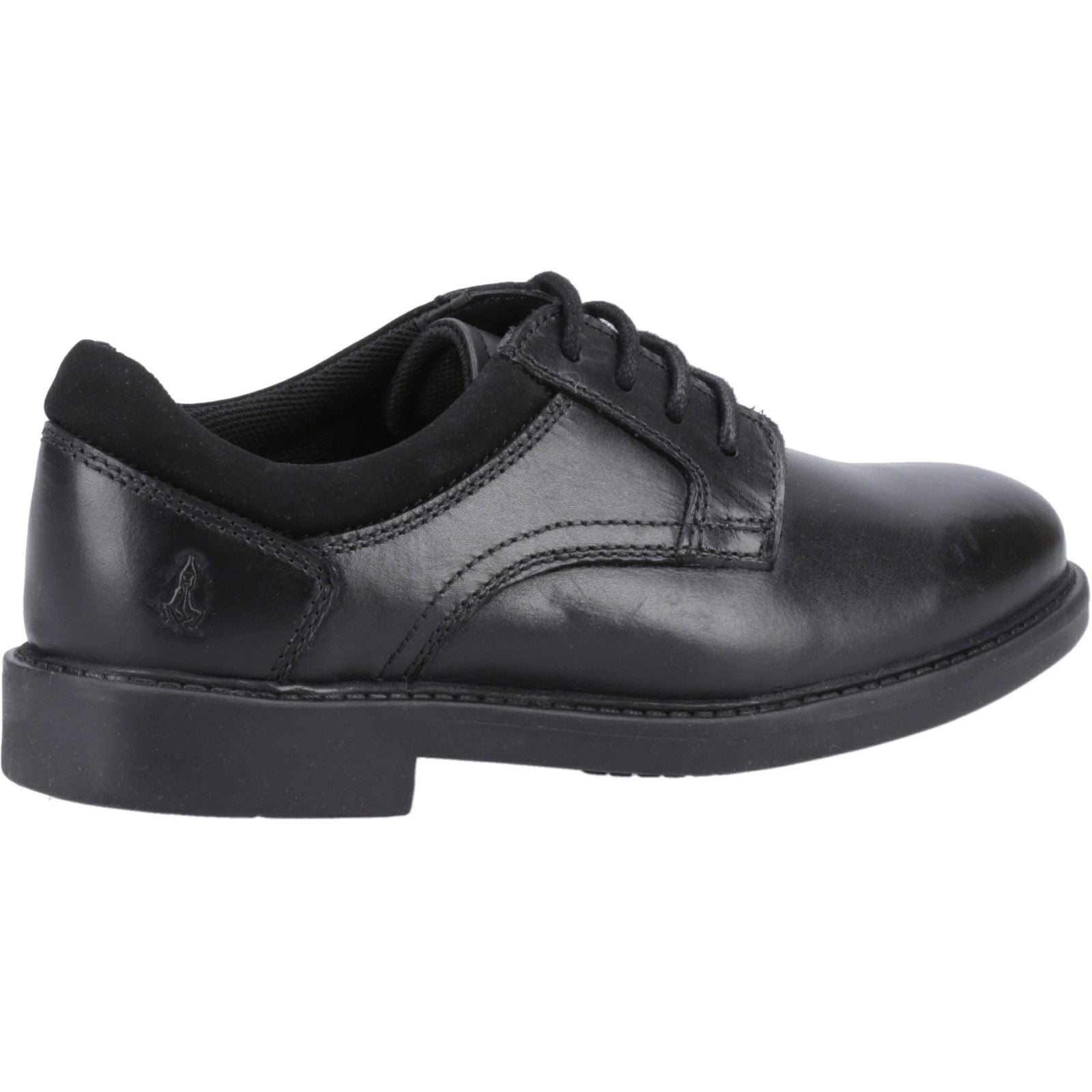 Hush Puppies Tommy Junior Leather Boy's Black Lace-Up Shoes