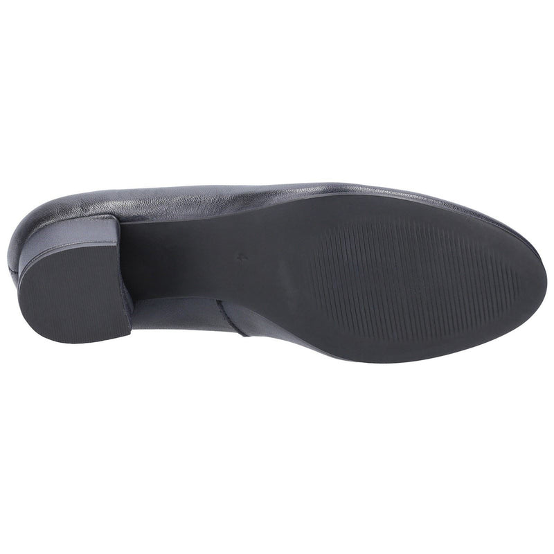 Hush Puppies Anna Leather Women's Navy Heels